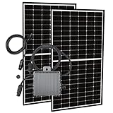 Balkonkraftwerk Komplett Set Solarpaket 600W Wlan Kompatibler Mikrowechselrichter inklusive Schuko Stecker Power Station Solar Generator