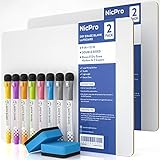 2 Stück Whiteboard Klein A4, Doppelseitiges Desktop Schreibtafel mit 8 Bunte Stifte, Schwamm, tragbares Mini Whiteboard für Kinder, Schüler, Klassenzimmer, Schulmaterial, Lernen (22 x 30 cm )