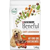 PURINA BENEFUL Zarte Leckerbissen Hundefutter trocken, mit Rind, 6er Pack (6 x 1,4kg)