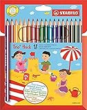 Dreikant-Buntstift - STABILO Trio dick - 18er Pack - mit 18 verschiedenen Farben