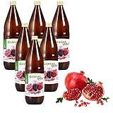 Mynatura Granatapfelsaft 100% Direktsaft naturtrüb I 6 L I Muttersaft I ohne Zusätze I Vitaminreich I Naturprodukt I Fruchtsaft I Saft I Dessert |Glasflasche (6 L)