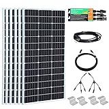 Gasolarxy Balkonkraftwerk 600 Wp Photovoltaik PV Anlage Komplett Sonnensystem 6pcs 100w Solarpanel mit 600w Wechselrichter