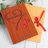 Creawoo Mutter Grußkarten aus Holz Karte für Muttertags Geschenk Beste Mama Jemals Geschenkkarten