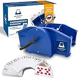 HELDENGUT® geliebte Kartenmischmaschine Uno, Poker, Skip Bo & viele weitere Karten - Mischmaschine für die perfekte Mischpause - Kartenmischer manuell für Kinder, Erwachsene & Großeltern