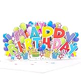 papercrush® Pop-Up Karte Geburtstag „Happy Birthday“ - 3D Geburtstagskarte oder Geldgeschenk für Kinder, Geschenkkarte für Mädchen und Jungen, Popup Glückwunschkarte zum Kindergeburtstag