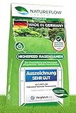 Rasensamen schnellkeimend 10kg - SEHR GUT getestet - Schnell wachsender Rasen Made in Germany - Premium Grassamen schnellkeimend - Rasensaat für sattgrünen, unkrautfreien Traumrasen - Rasensamen 10kg