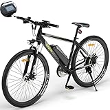 Eleglide M1 Plus E-Bike Damen Herren E-Mountainbike 27.5 Zoll Elektrofahrrad mit 36V 12.5Ah Abnehmbarer Lithium-Ionen-Akku, EU-konform E Fahrrad 21 Gänge & Hinterradmotor, LED Licht & Sportsattel