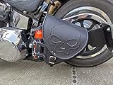 Diablo Skull von ORLETANOS kompatibel mit Schwingentasche Satteltasche Harley Davidson Softail Fatboy Heritage Starrahmen Fat Bob 2018 Tasche Motorradtasche