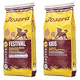 JOSERA Festival (1 x 15 kg) | Hundefutter mit leckerem Soßenmantel |1er Pack & Kids (1 x 15 kg) | Welpenfutter für mittlere und große Rassen | ohne Weizen | 1er Pack