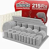 X-PROTECTOR Filzgleiter selbstklebend - 215 Stück Möbelgleiter - Filz selbstklebend - Möbel Bodenschützer - Filzgleiter Groß, Premium Möbel Filz Pads - Stuhlbein Bodenschützer!