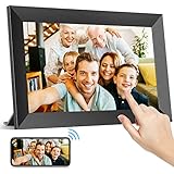 Digitaler Bilderrahmen WLAN 10.1 Zoll Touchscreen Display Elektronischer Bilderrahmen 16 GB Speicher Automatische Drehung/Kalendar/Foto/Video/Musik-Player/Smart Fotorahmen Wandmontierbar