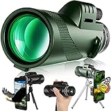 12X50 High Definition Monokular Teleskop hohe Leistung Monokular für Erwachsene mit Stativ & Handschlaufe Low Night Vision Monokular ausgestattet mit BAK4 Prisma für Jagd Reisen Konzert