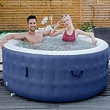 #WEJOY Whirlpool Aufblasbar Whrilpool für 2-4 Personen 140 Luftdüsen Massage mit Heinzung für Balkon Garten Terresa Winterfest