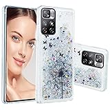 SNCLET für Redmi Note 11 4G Hülle Treibsand Handyschale Flüssig Cover Handyhülle Silikon Glitzer Transparent Schutzhülle Quicksand TPU Bumper Liquid Back Cover für Redmi Note 11 4G,Löwenzahn