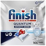 Finish Quantum Infinity Shine Spülmaschinentabs – Geschirrspültabs für Tiefenreinigung, Fettlösekraft und Glanz – Gigapack mit 166 Tabs