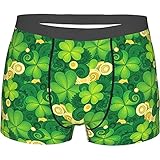 843 Herren Shorts Trunks St. Patrick's Day Clover Und Goldmünzen Boxershorts Weich Underwear Bequeme Retroshorts S