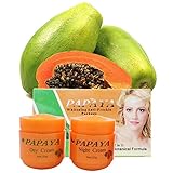 Gonetre Whitening Cream Aufhellende Creme Haut aufhellende Creme Papaya Whitening Cream for Face Tagescreme und Nachtcreme gegen Sommersprossen Armpit Whitening Cream