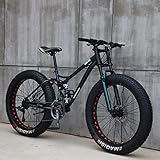 Nationalr Reeim Mountainbike, 26 Zoll (66 cm), Mjh-01, Erwachsene, Fat tire Bike,21-Gang-Fahrrad, Rahmen Aus Karbonstahl, Doppelte Vollfederung, Doppelte Scheibenbremse, Orange/Cyan