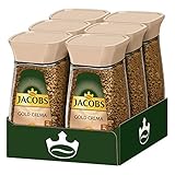 Jacobs löslicher Kaffee Gold Crema, 6 x 200 g Instant Kaffee