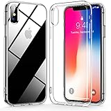 USLAI für iPhone X Hülle, iPhone XS Hülle Anti-Yellowing Weiche Silikon Case Transparent Handyhülle iPhone X/XS Schutzhülle - Durchsichtig