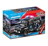 PLAYMOBIL City Action 71003 SWAT Truck, Polizei-Auto mit Blaulicht, Spielzeug für Kinder ab 4 Jahren