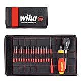 Wiha Drehmoment Schlüssel Schraubendreher Set TorqueVario-S electric (36791) gemischt 19tlg. I 0,8-5,0Nm I inkl. Falttasche I Schlitz/Kreuz/PlusMinus/TORX