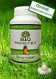 Bromelain 500 mg (2.000 F.I.P.) 120 Kapseln - Vegan ohne Füll- und Zusatzstoffe - 2000 GDU/g - Verdauungsenzym - Bio Protect - Ananas Enzym OHNE ZUSATZSTOFFE!