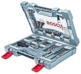 Bosch 105tlg. X-Line Bohrer- und Schrauberbit-Set (für Holz, Stein und Metall, inkl. Ratschen-Schraubendreher und Magnetstab, Zubehör Bohrschrauber und Schraubendreher)