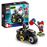 LEGO 76220 DC Batman vs. Harley Quinn, Superhelden-Set mit Action Figuren, Skateboard und Motorrad-Spielzeug für Jungen und Mädchen ab 4 Jahren