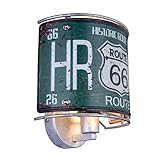 RETRO Wand Lampe Wohn Zimmer USA Nummernschild Beleuchtung Route 66 Dekor Leuchte Globo 15396W