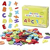 ZazzyKid Magnetische Buchstaben & Zahlen für Kinder: 103 Schaumstoffmagnete für die Früherziehung -Kleinkinder Lernen & Spielen - Mathe & Alphabete