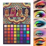 UCANBE EXOTIC FLAVORS Neonlidschatten Make-up Palette 48 bunte hochpigmentierte Regenbogen Matte, schimmernde, metallisch glitzernde Lidschatten Schminke Palette Geschenkset