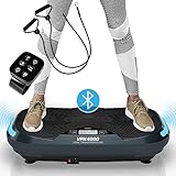 Kinetic Sports 4D Vibrationsplatte VPX4000 im Curved Design | 3 leistungsstarke Motoren mit 1100 Watt | Exklusiv & Gelenkschonend | L 4.0 Bluetooth Lautsprecher | Fernbedienung | Highend Oszillation