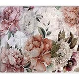 murando Fototapete Blumen 350x256 cm Vlies Tapeten Wandtapete XXL Moderne Wanddeko Design Wand Dekoration Wohnzimmer Schlafzimmer Büro Botanik Natur Rose wie gemalt b-C-0984-a-a