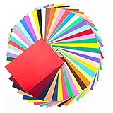 Buntes DIN-A4 TonPapier, 200g/m², Buntpapier, Farbigen Farbigen A4 Kopierpapier Papier,Ton-Zeichen-Papiere bunt, für DIY Kunst Handwerk (Mehr als 30 Farben-50Stück)