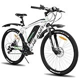 HILAND 26 Zoll E-Bike Elektrofahrrad Mountainbike 250W Motor,Elektro Mountain Bike für Damen und Herren Shimano 21 Gang Scheibenbremse Federgabel mit 36V 10.4Ah Lithium-Akku