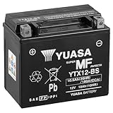 Batterie YUASA YTX12-BS (WC) AGM geschlossen, 12V|10Ah|CCA:180A (150x87x130mm) für Kawasaki ER-5 Twister 500 (34KW) Baujahr 2003