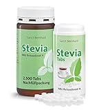 Sanct Bernhard Stevia-Tabs - 600 Tabs im Dosierspender + 2.500 Tabs Nachfüllpackung