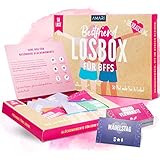 AMARI ® Losbox die Beste Freundin - Geschenk für Frauen & Mädchen - 50 Lose mit Ideen für Spaß und Entspannung, Geschenkidee Freundin & Partnerin Geburtstag