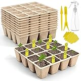 160X Anzuchttöpfe 4x4cm,10 Pack Biologisch Anzuchttöpfe für Pflanzen,Quadratische Anzuchttöpfe Eckig,Anzuchttöpfe Biologisch abbaubar,Pflanztopf,Saattopf,Pflanzenanzucht