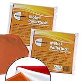 Renuwell 2 x Möbel Poliertuch 4er Pack für lackierte und offenporige Möbel Spar-Set