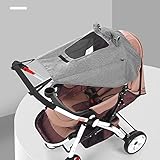 Universal-Sonnenblende für Kinderwagen, Sonnenschutz, Sonnenschutz, Kinderwagen, Baby-Kinderwagen, verstellbar, Sonnensegel, UPF50+, UV-Schutz, für Babybett, mit Dachfenster und Doppelflügeln