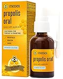 Medex Propolis Oral, Mund- und Rachenspray, wasserbasiert, OHNE Alkohol; mit Honig, Salbei, Niacin, Echinacea, Standardisierte Menge an Bioflavonoiden, mit Applikator, 30 ml