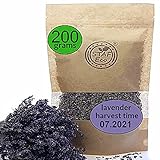 STAFECO® Lavendel Lavendelblüten, getrocknet, 100% natürlich, geerntet im 2022, aus nachhaltigem, biologischem Anbau, als Tee, Potpourri oder Mottenschutz geeignet.(200)