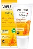 WELEDA Bio Baby Calendula Wundschutzcreme 30ml - Naturkosmetik Wundsalbe / Babycreme für den Schutz empfindlicher Baby Haut im Windelbereich. Hilft bei Rötungen, gereizter Haut und Wundsein