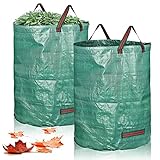 Gartensack, 2 Stücke Gartenabfallsäcke, Oft geeignet für Blätter, Äste, Unkraut, Blumen, Hecken und Sträucher, 300 Liter