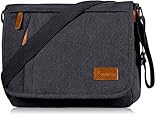 ESTARER Umhängetasche Schultertasche Laptoptasche 14 Zoll für Schule Uni Freizeit Job mit Laptopfach & Anti Diebstahl Tasche Grau