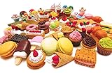 Radiergummi, 30 Stück, verschiedene Lebensmitteln, Kuchen, Dessert, Puzzle-Spielzeug für Kinder (30 verschiedene Stile, zufällig ausgewählt, Farbe kann vom Bild abweichen)