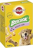 Pedigree Hundesnacks Biscrok – Multi Mix – 6 Packungen knusprige Leckerlis als Hundekeks in 3 Geschmacksrichtungen – Ideal fürs Training oder zwischendurch – Packung (6 x 500g)