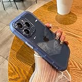 Silikon Bumper Clear Phone Case für iPhone 13 12 11 14 Pro Max XR X XS 7 8 Plus Kameraschutz Transparente Abdeckung, Blau, für iPhone XR